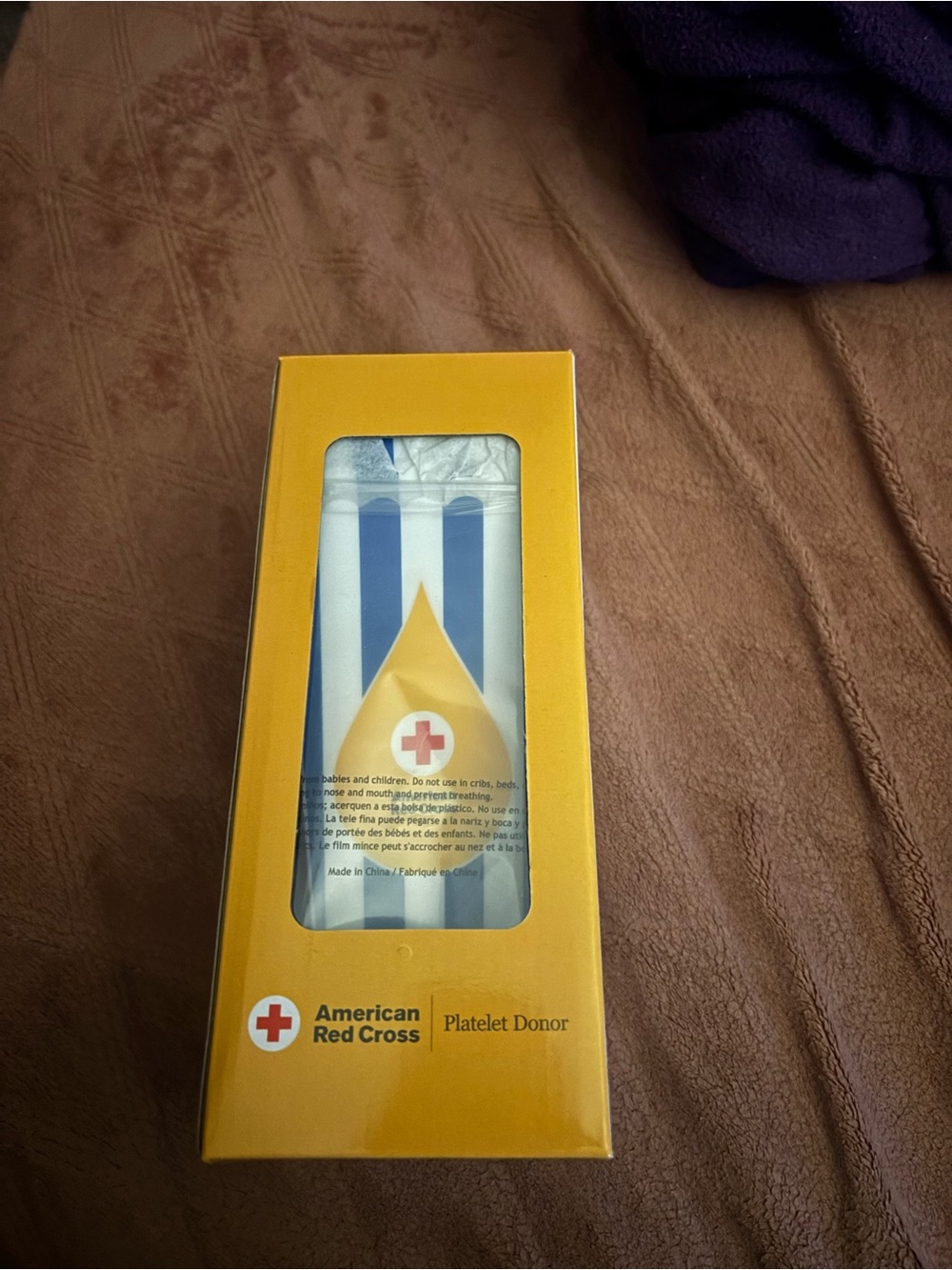 American Red Cross Platelet Donor Boxed Item - Yellow & Blue